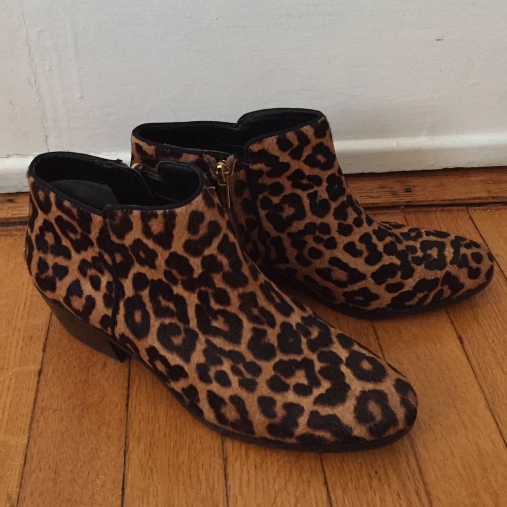 Sam Edelman leopard booties
